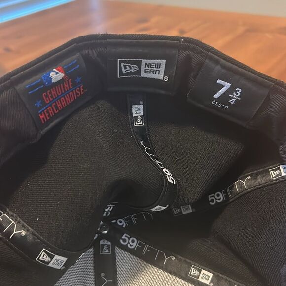 Los Angeles Dodgers MLB Black New Era Fitted Hat. Size 7 3/4 - Picture 4 of 4